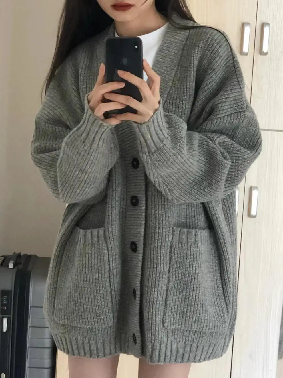 Cozy Knit V-Neck Cardigan