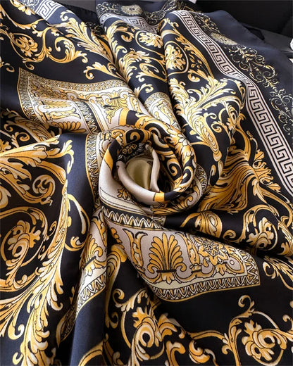 Luxury Silk Print Scarf