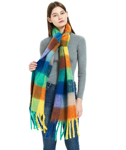 Warm Cashmere Rainbow Scarf