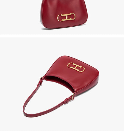 Classic Solid Color Shoulder Bag