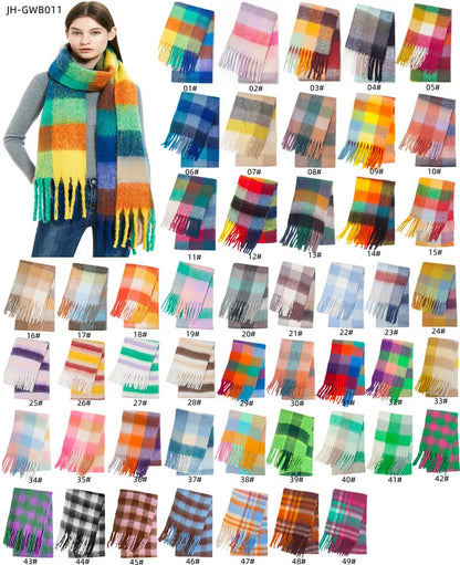 Warm Cashmere Rainbow Scarf