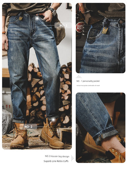 Trendy Fleece-lined Denim Jeans
