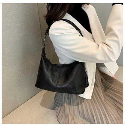 Tassel Luxe Leather Satchel