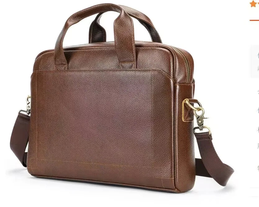 WESTAL Men's Leather Laptop Briefcase