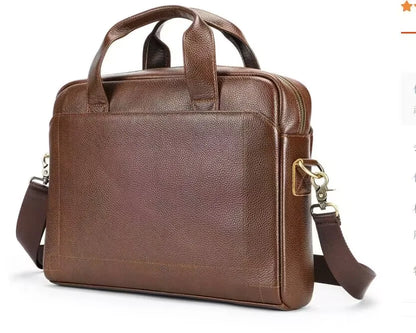 WESTAL Men's Leather Laptop Briefcase