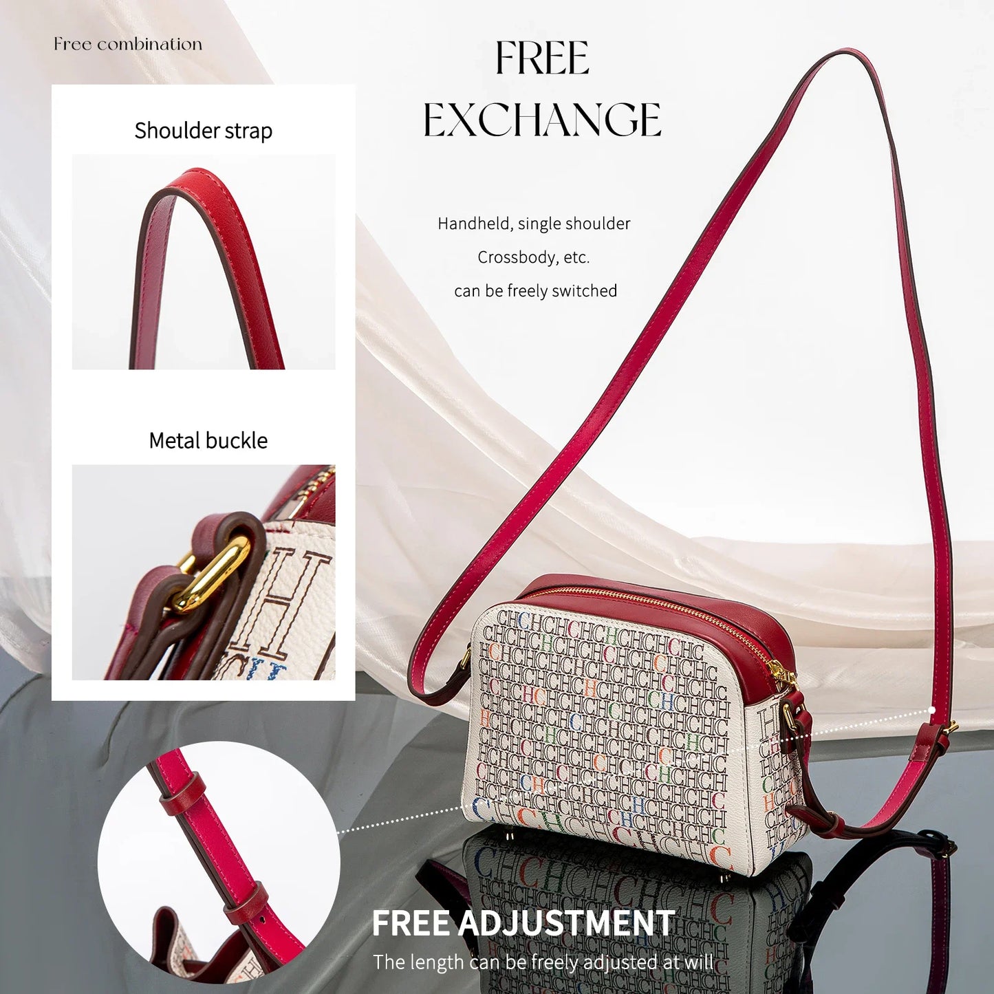 Classic Print PVC Shoulder Bag