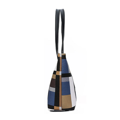 Plaid Large Capacity Shoulder Bag