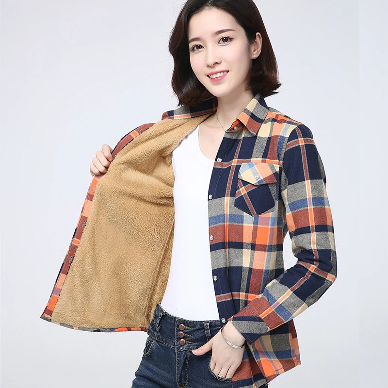 Cozy Plaid Fleece Jacket
