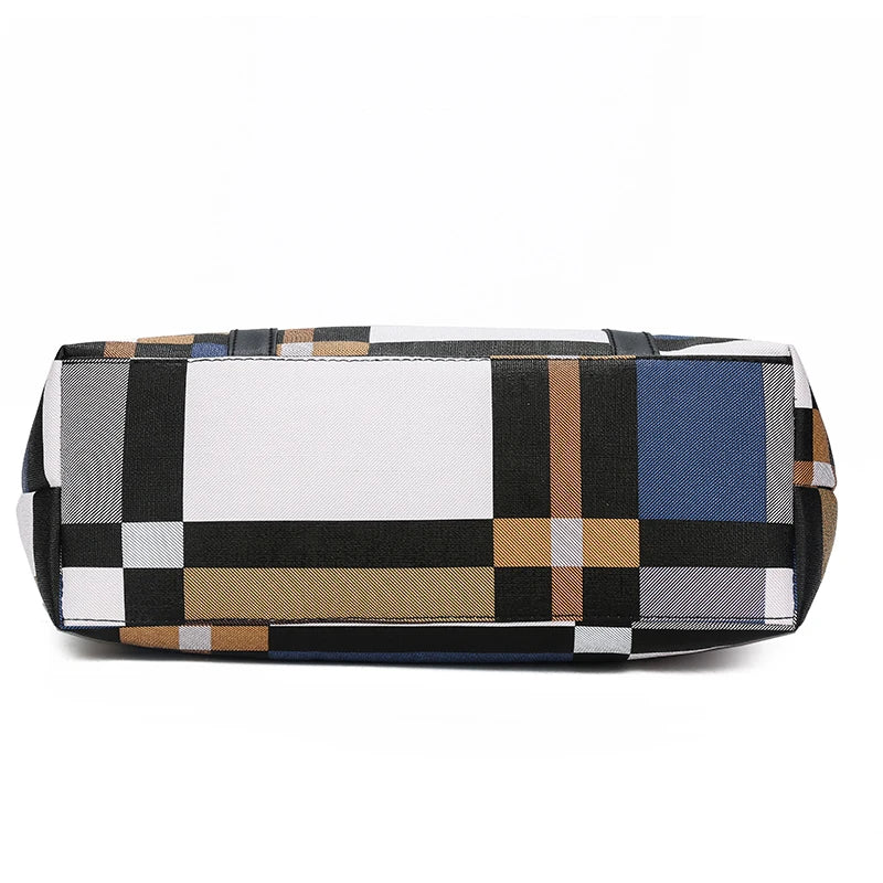 Plaid Large Capacity Shoulder Bag
