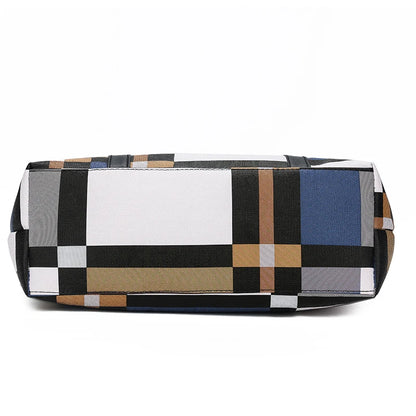 Plaid Large Capacity Shoulder Bag