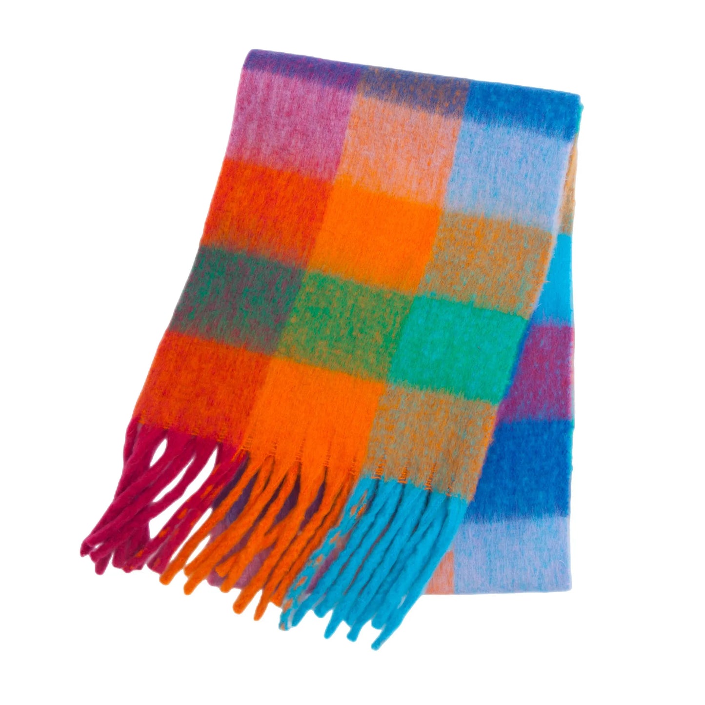 Warm Cashmere Rainbow Scarf