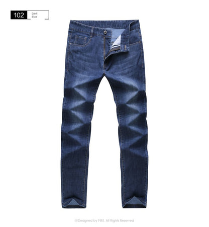 Four-Sided Elastic Denim Trousers