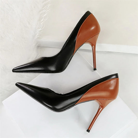 Elegant Pointed Toe Thin Heel Pumps for Women