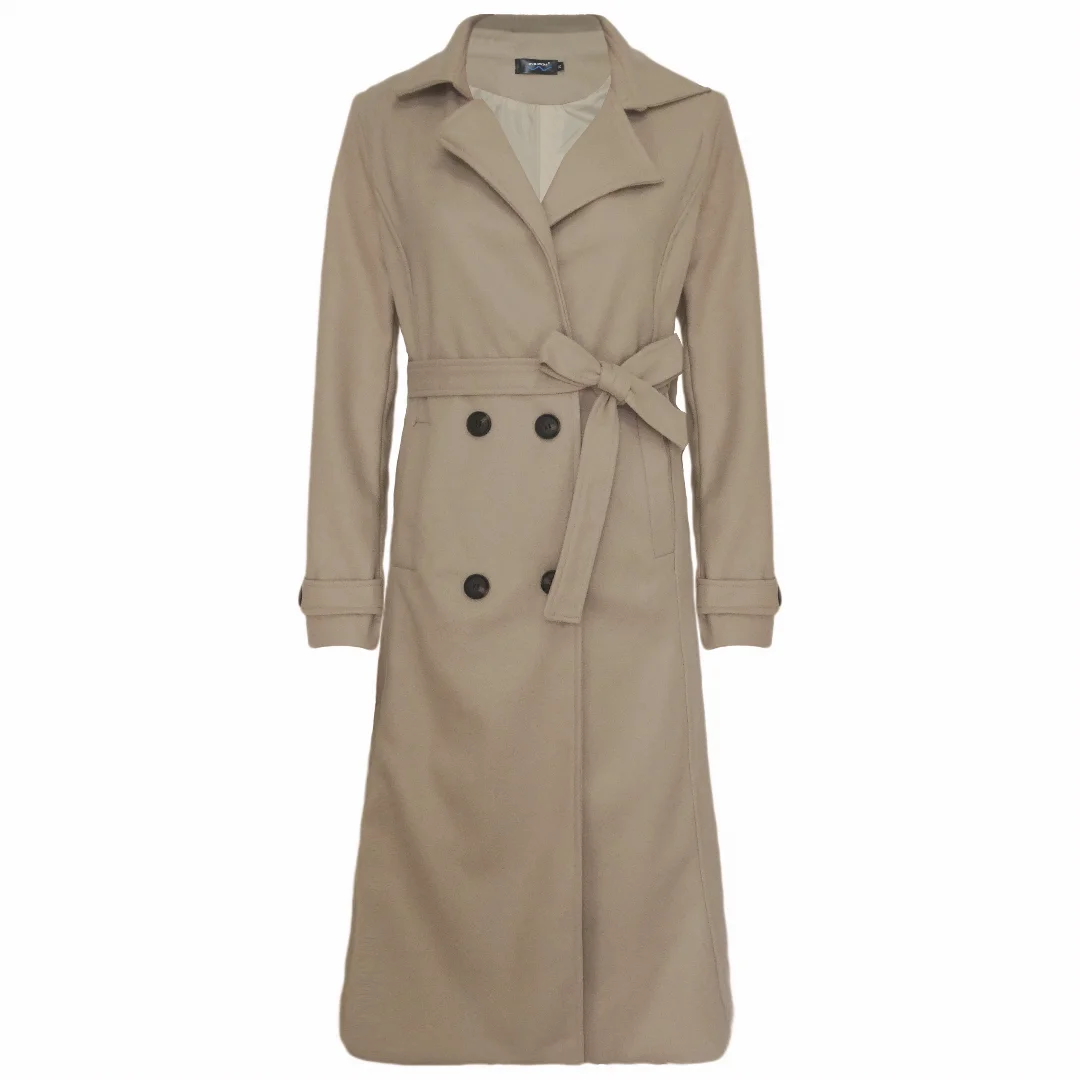 Woolen Long Trench Coat