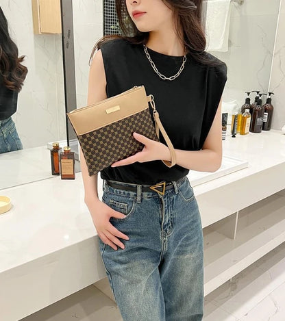 Women's Retro Print Clutch Wallet