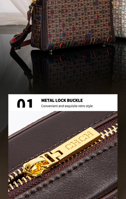 Classic Print PVC Shoulder Bag