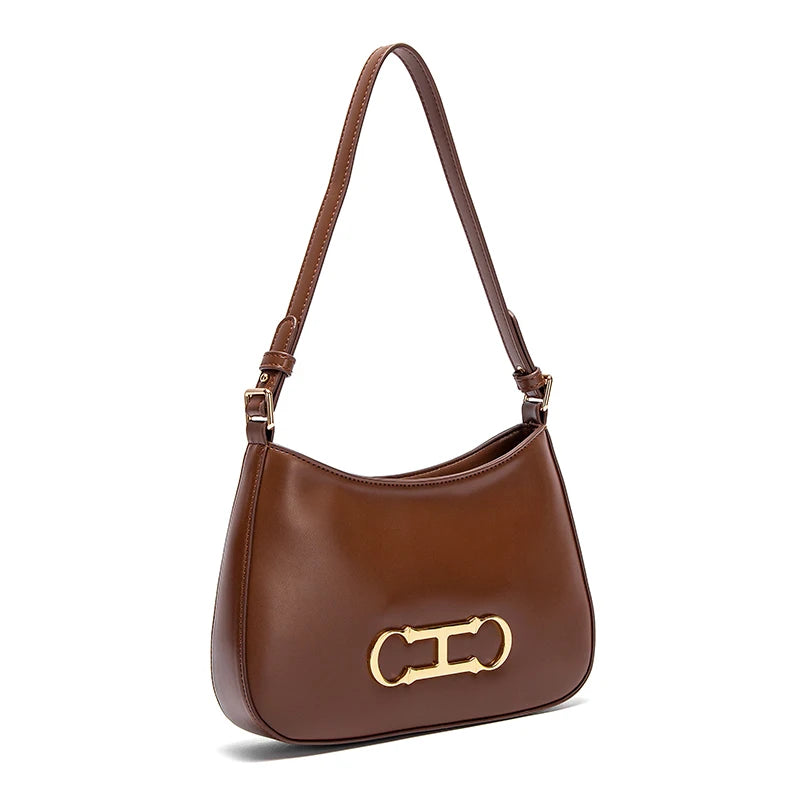 Classic Solid Color Shoulder Bag