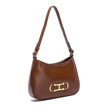 Classic Solid Color Shoulder Bag