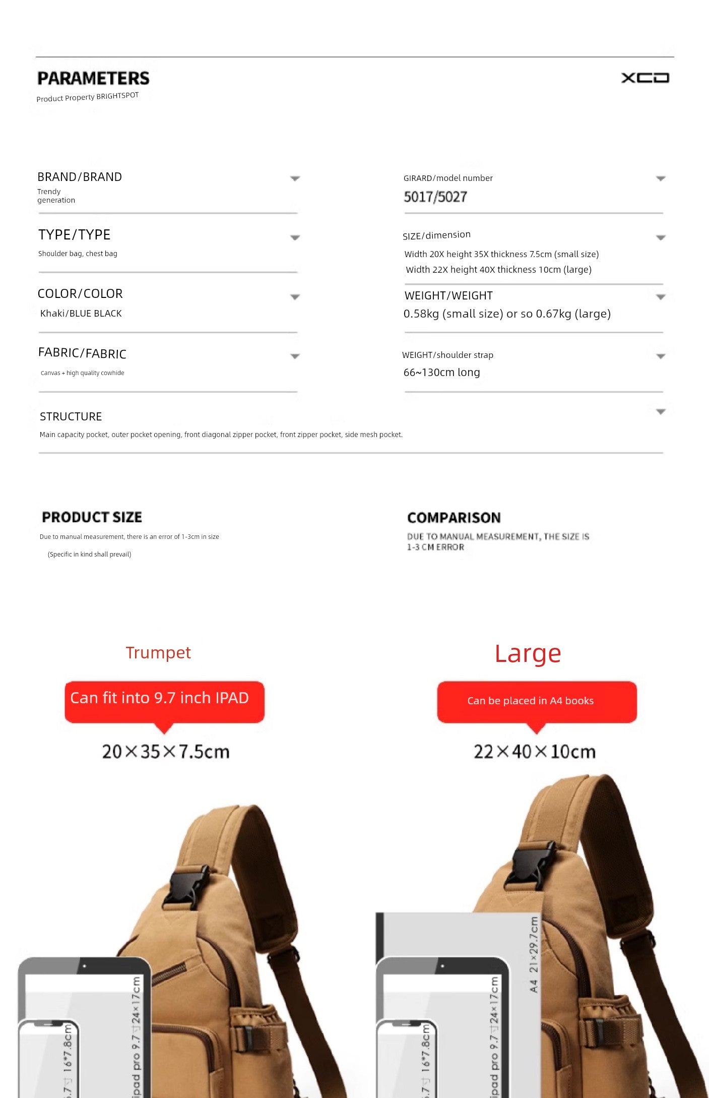 Canvas Urban Sling Bag
