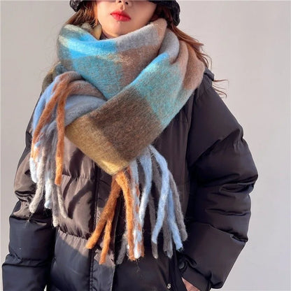 Warm Cashmere Rainbow Scarf