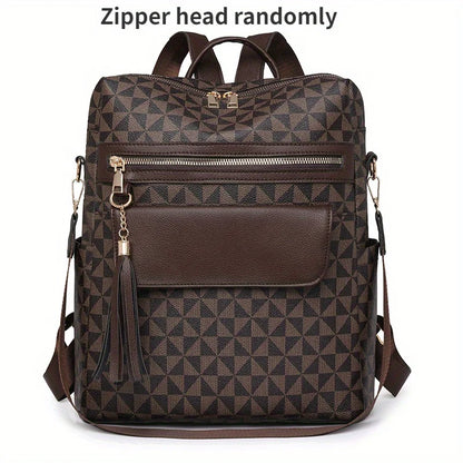 LISM Unisex Plaid Travel Backpack