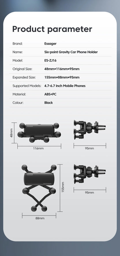Essager Gravity Car Phone Holder