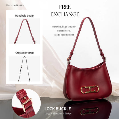 Classic Solid Color Shoulder Bag