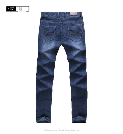 Four-Sided Elastic Denim Trousers
