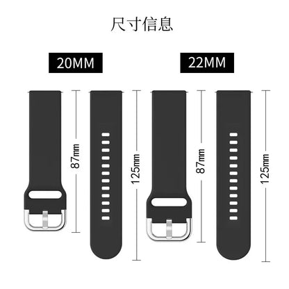 Silicone Watch Band for Amazfit &amp; Samsung
