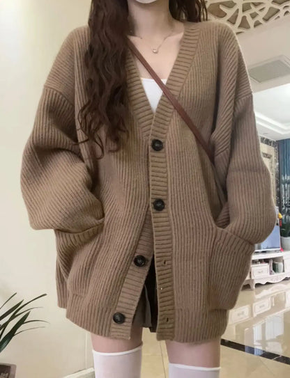 Cozy Knit V-Neck Cardigan