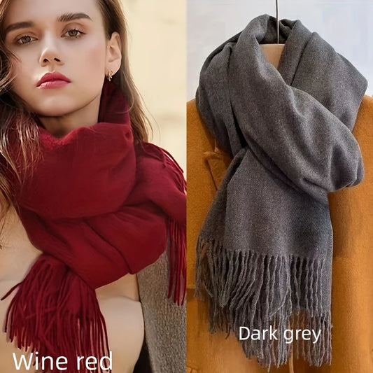 Solid Color Cashmere Scarf