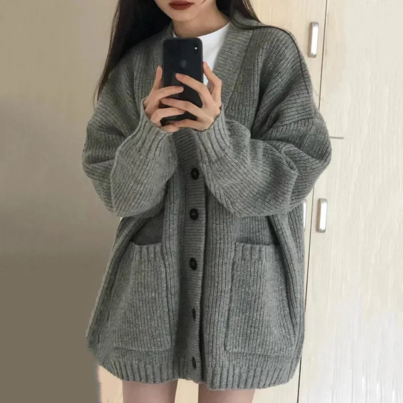 Cozy Knit V-Neck Cardigan
