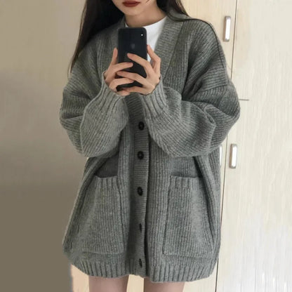 Cozy Knit V-Neck Cardigan