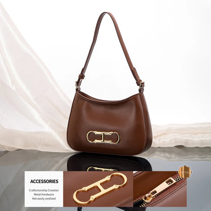 Classic Solid Color Shoulder Bag