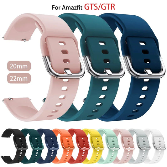 Silicone Watch Band for Amazfit &amp; Samsung