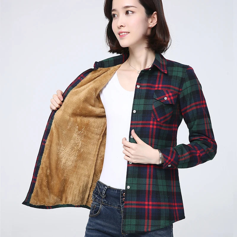 Cozy Plaid Fleece Jacket