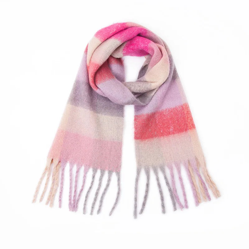 Warm Cashmere Rainbow Scarf