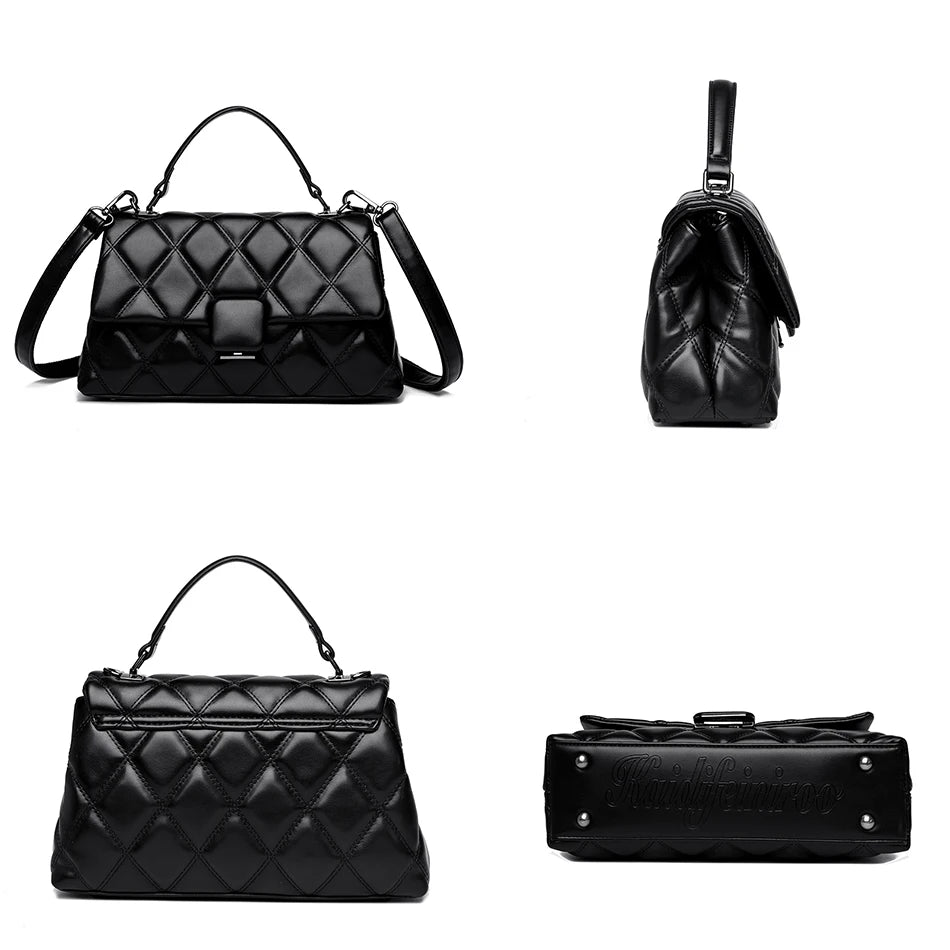 Trendy Women's Soft Leather Shoulder Bag