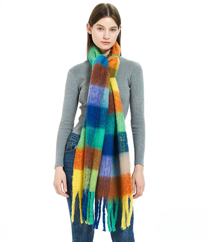 Warm Cashmere Rainbow Scarf