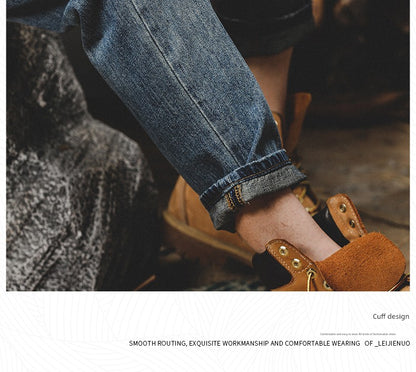 Trendy Fleece-lined Denim Jeans