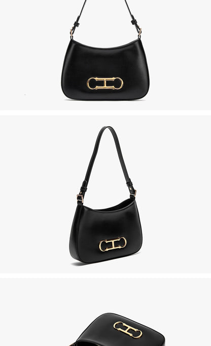 Classic Solid Color Shoulder Bag