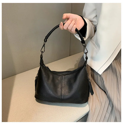 Tassel Luxe Leather Satchel