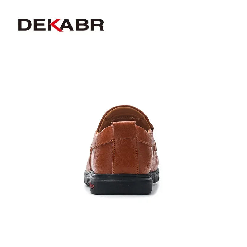 DEKABR Genuine Leather Slip-Ons