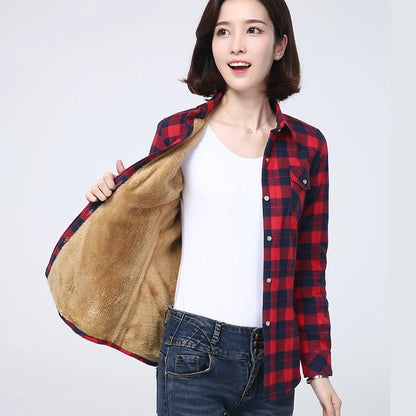 Cozy Plaid Fleece Jacket