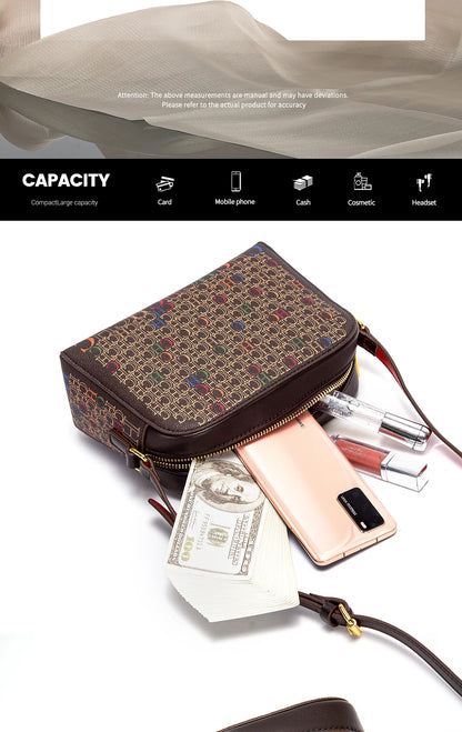 Classic Print PVC Shoulder Bag