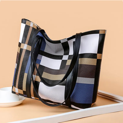 Plaid Large Capacity Shoulder Bag