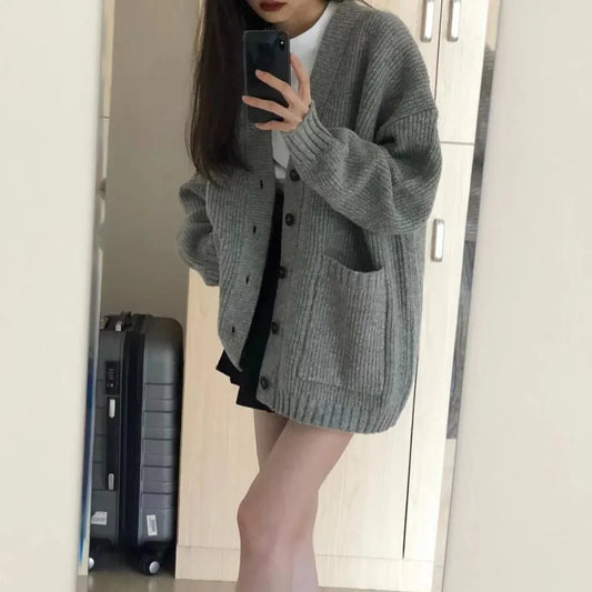 Cozy Knit V-Neck Cardigan