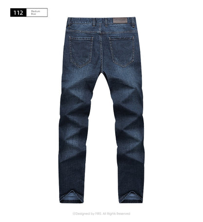 Four-Sided Elastic Denim Trousers