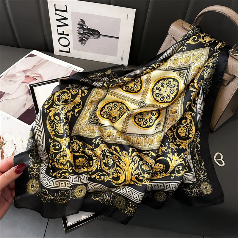 Luxury Silk Print Scarf
