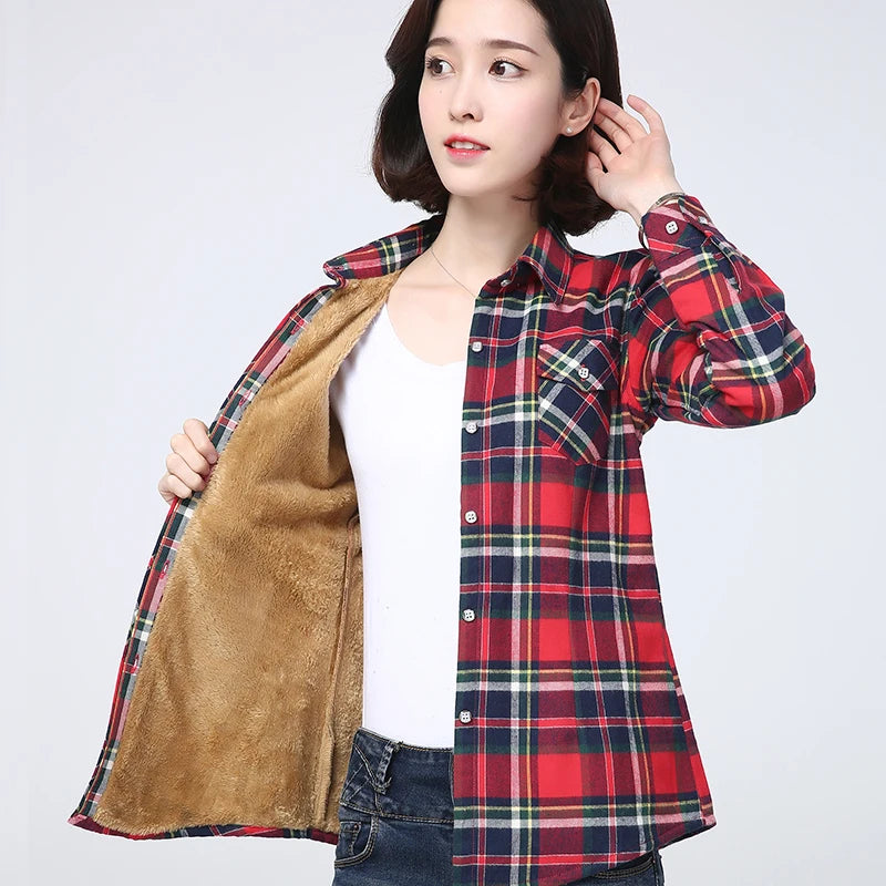 Cozy Plaid Fleece Jacket